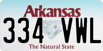 AR license plate 334VWL
