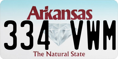 AR license plate 334VWM