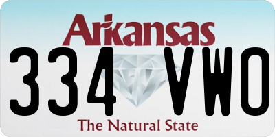 AR license plate 334VWO
