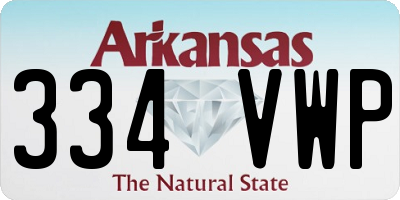 AR license plate 334VWP