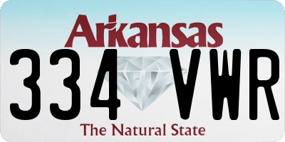 AR license plate 334VWR