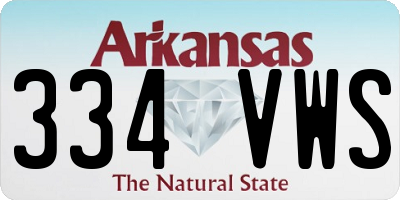 AR license plate 334VWS