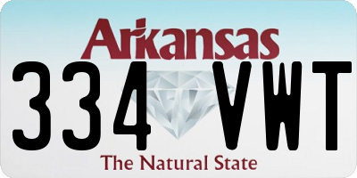AR license plate 334VWT