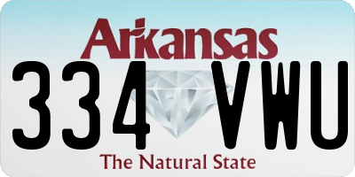 AR license plate 334VWU