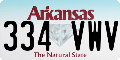 AR license plate 334VWV