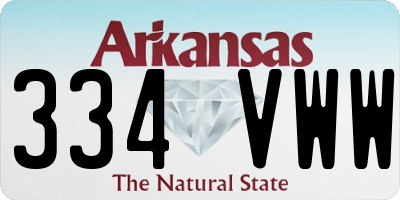 AR license plate 334VWW
