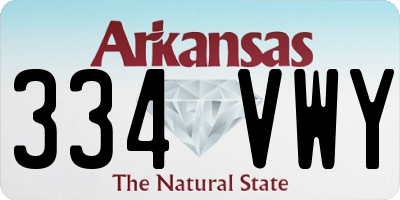 AR license plate 334VWY