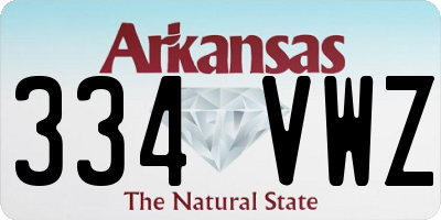 AR license plate 334VWZ