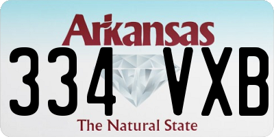 AR license plate 334VXB