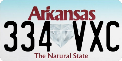 AR license plate 334VXC