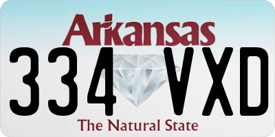AR license plate 334VXD