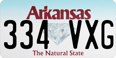 AR license plate 334VXG