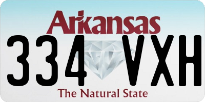 AR license plate 334VXH