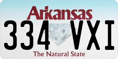 AR license plate 334VXI