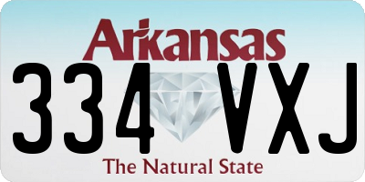 AR license plate 334VXJ