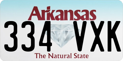 AR license plate 334VXK