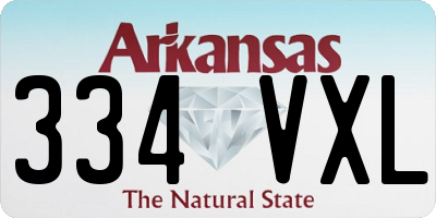 AR license plate 334VXL