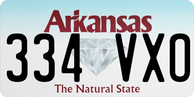 AR license plate 334VXO