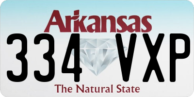AR license plate 334VXP