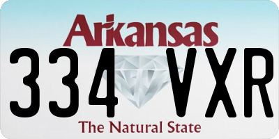 AR license plate 334VXR