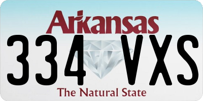 AR license plate 334VXS