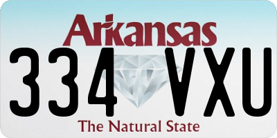 AR license plate 334VXU