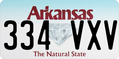 AR license plate 334VXV