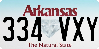 AR license plate 334VXY