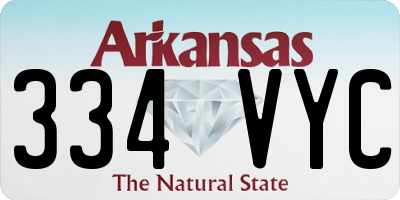 AR license plate 334VYC