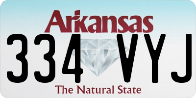 AR license plate 334VYJ