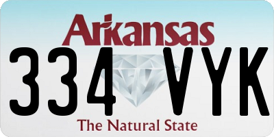 AR license plate 334VYK