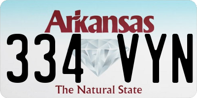 AR license plate 334VYN