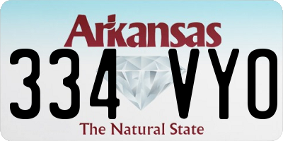 AR license plate 334VYO
