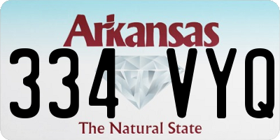 AR license plate 334VYQ
