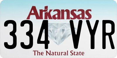 AR license plate 334VYR