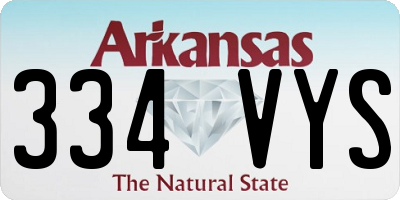 AR license plate 334VYS