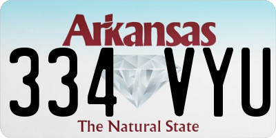 AR license plate 334VYU