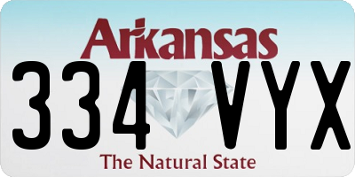 AR license plate 334VYX