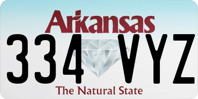 AR license plate 334VYZ