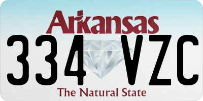 AR license plate 334VZC