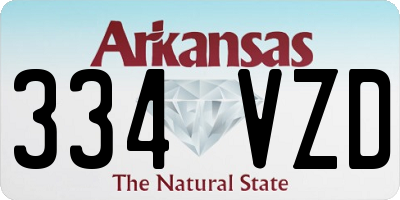 AR license plate 334VZD