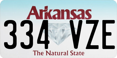 AR license plate 334VZE
