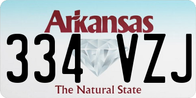 AR license plate 334VZJ