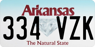 AR license plate 334VZK