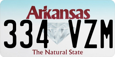 AR license plate 334VZM