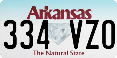 AR license plate 334VZO