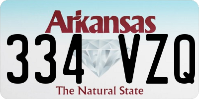 AR license plate 334VZQ