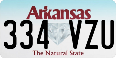 AR license plate 334VZU