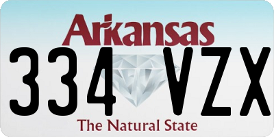 AR license plate 334VZX
