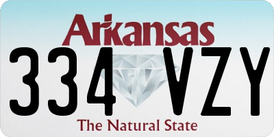 AR license plate 334VZY